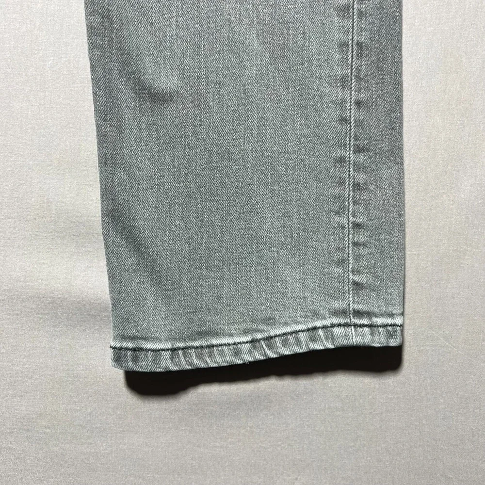 ISAIA Napoli Mens Gray Stretch Denim Mid Rise 5 Pocket Slim Straight Fit Jean 50